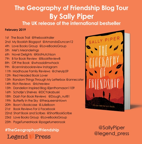 the geography of friendship blog tour banner